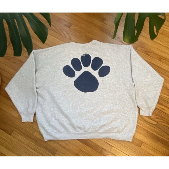 Vintage 80s 90s XL Penn State Volleyball Reverse Weave Sweatshirt Gray - Picture 2 of 9
